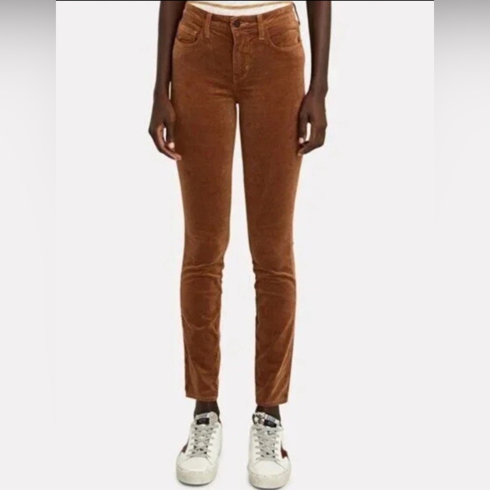 L'AGENCE Marguerite Velvet Skinny Jeans Copper Stretch - 25